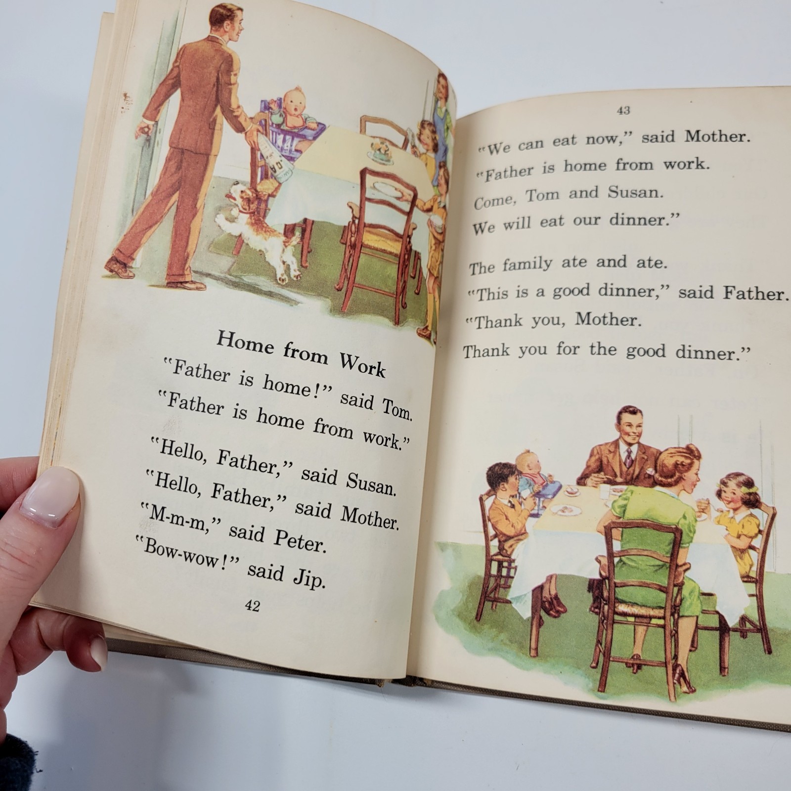 Vintage 1949 PETER’S FAMILY School Reader Book Scott, Foresman Co