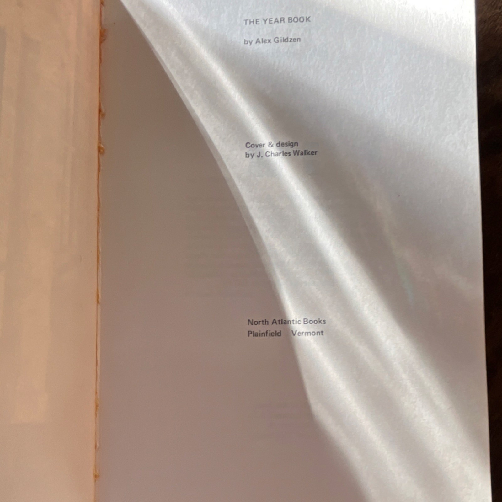 The Year Book by Alex Gildzen Paperback North Atlantic Books 1974