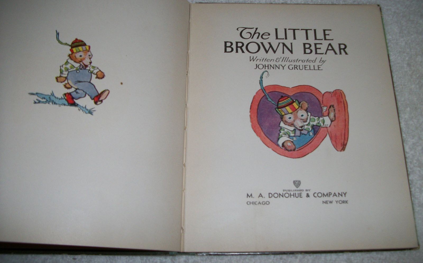 Antique The Little-Brown-Bear by Johnny Gruelle; M.A.Donohoe, 1920, 1st Edition