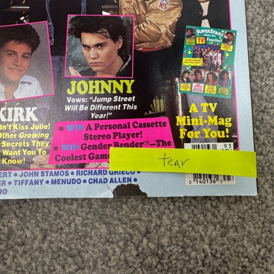 Superstars Magazines Fall 1989 & Winter 1989-90 NKOTB Haim Gibson Depp & Savage