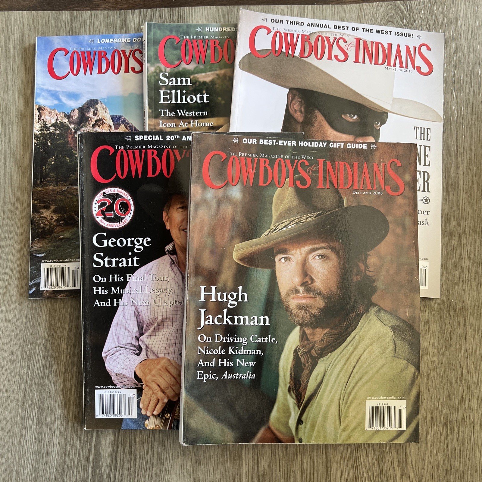 Lot of 5 Cowboys & Indians Magazines 2008 – 2014 Various Issues Art and Culture