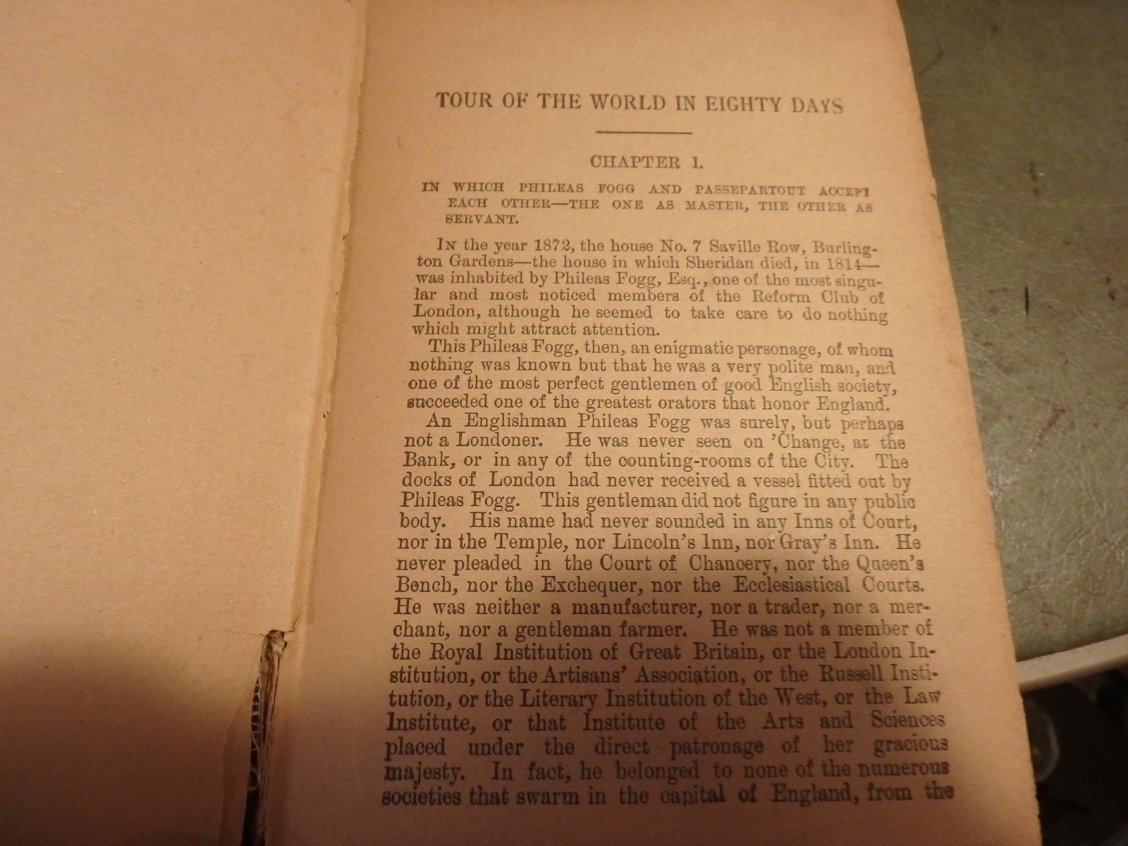 3T-vintage ” Tour of the World in 80 Days by Jules Verne =Lupton pub. 194 pages