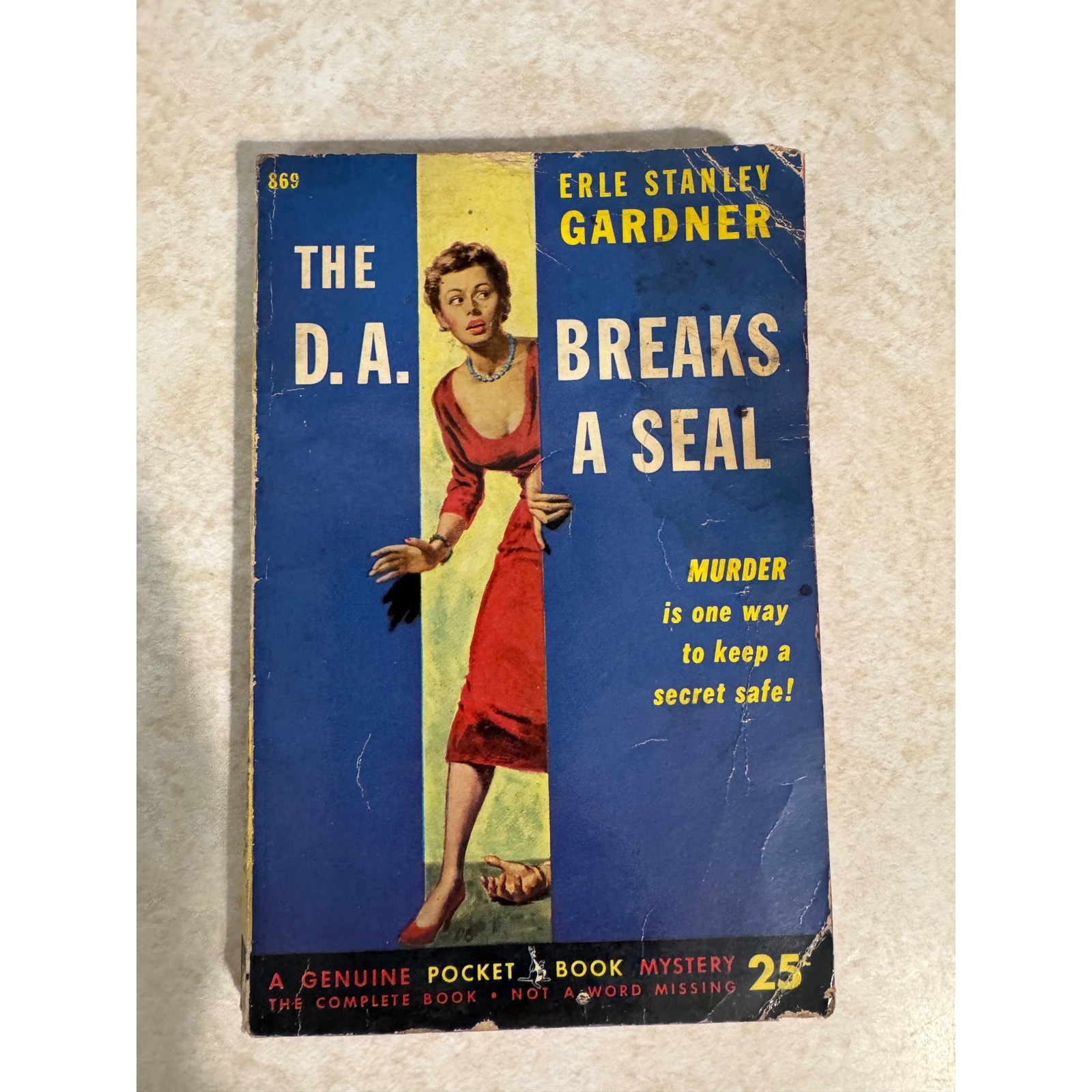 The DA Breaks a Seal Erle Stanley Gardner Vintage 1952 Pocket Book Mystery 869