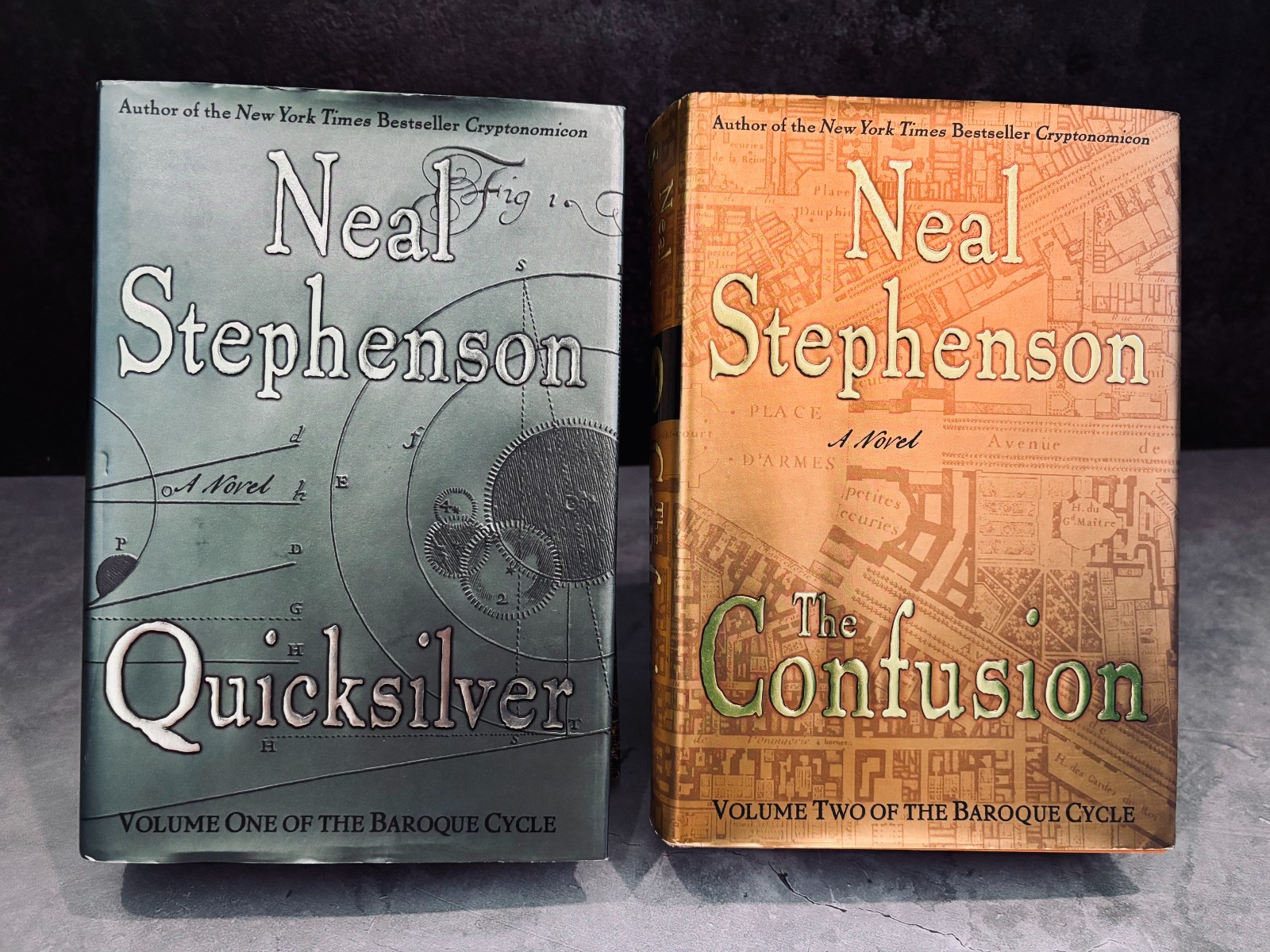 Neal Stephenson Quicksilver + The Confusion HC 1st Ed/1st Print Lot x2 Baroque