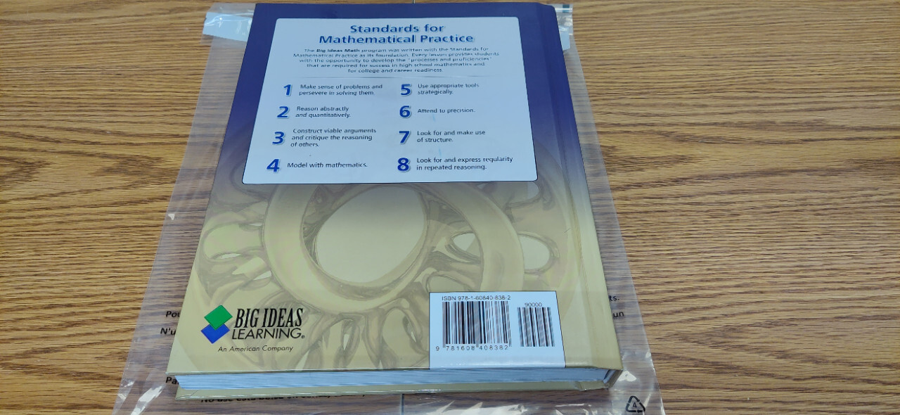 BIG IDEAS MATH Algebra 1 Ser.: Larson Big Ideas Algebra 1 2015 by Ron Larson…