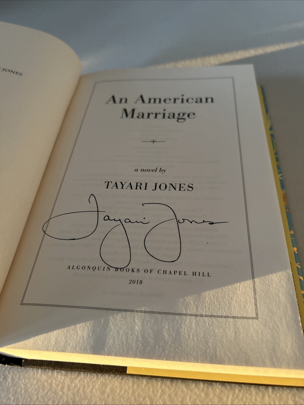 An American Marriage SIGNED 1St. Ed Tayari Jones Oprah’s 2018 Book Club