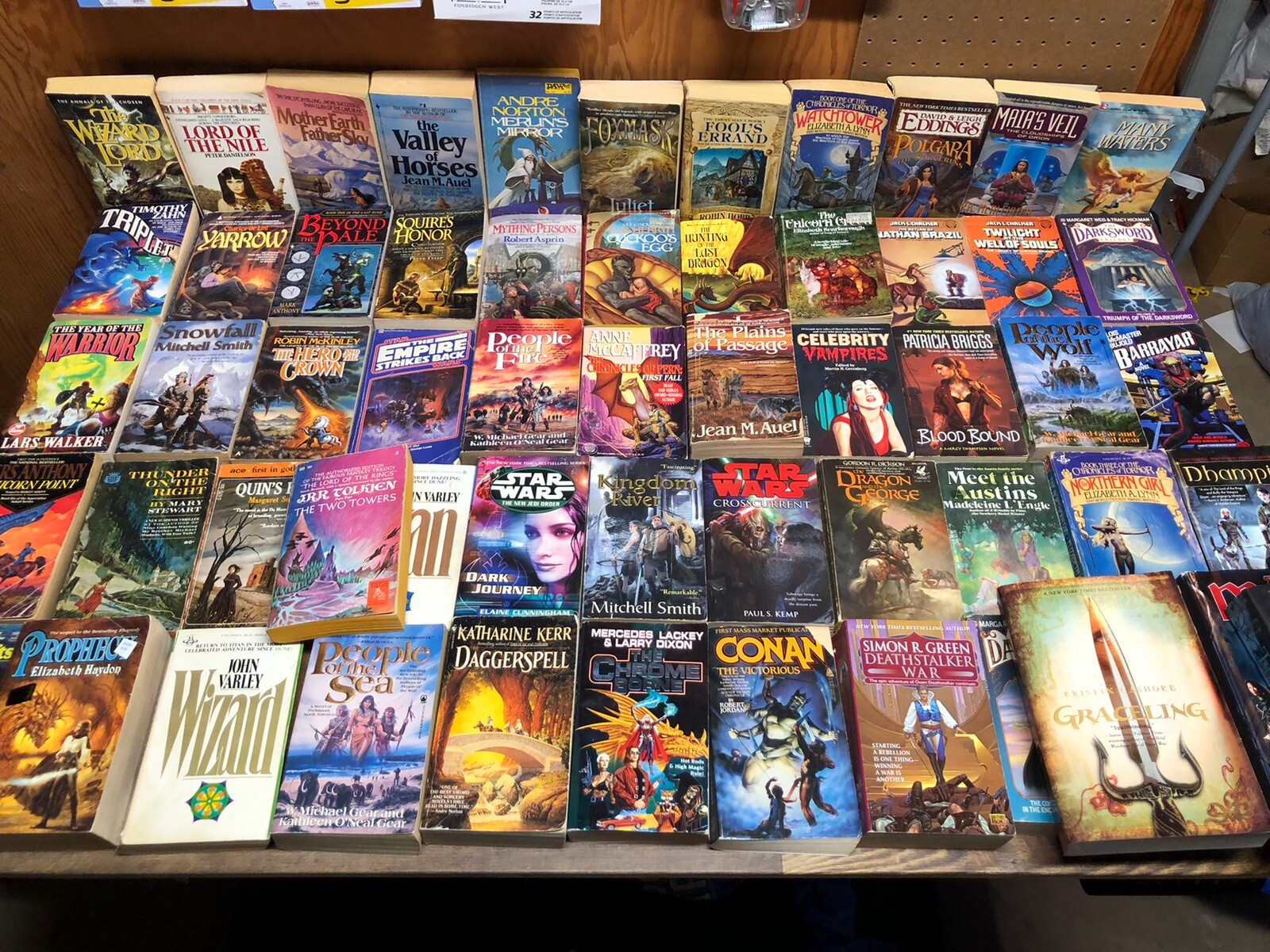 Lot of 60 Fantasy & Sci-Fi PB Books Star Wars Chronicles Of Tornor Conan Pern +