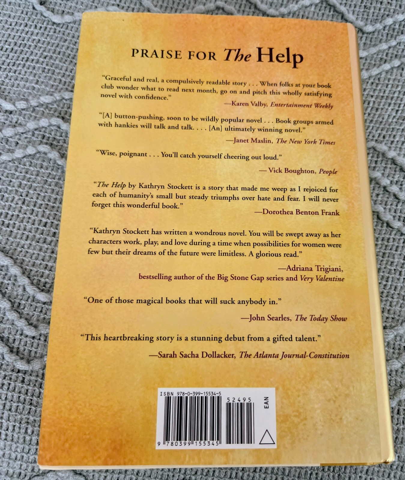 The Help Kathryn Stockett 2009, Hardcover Book Signed Autograph Plate DJ VG