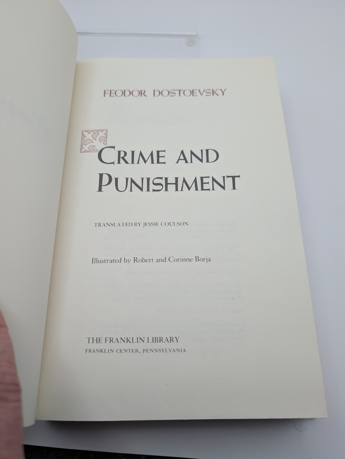 ⚖️Franklin Library CRIME AND PUNISHMENT Fyodor Dostoevsky Leather Signed Sealed