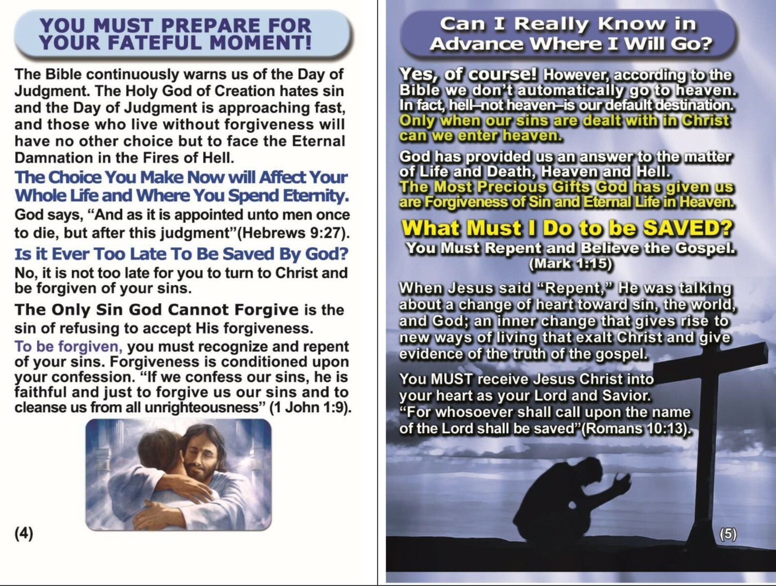 Bible, Gospel Tracts on The RAPTURE! PK of 32 units in 2 Covers, 16 Pages Each.