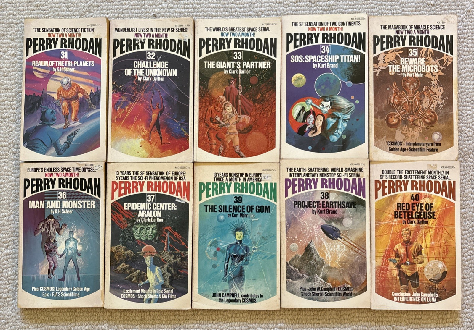 Lot of 60 Perry Rhodan Books Science Fiction Vintage Ace First Printings 1970’s