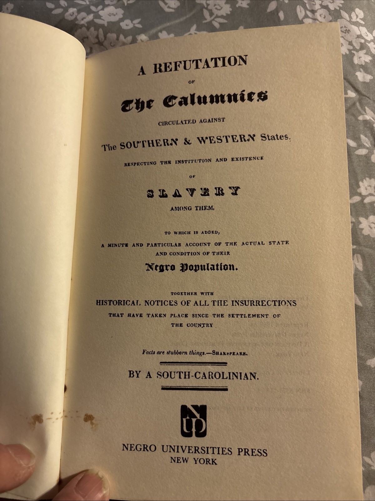A Refutation Of The Calumnies Circulated Against The Southerly & Westerly States