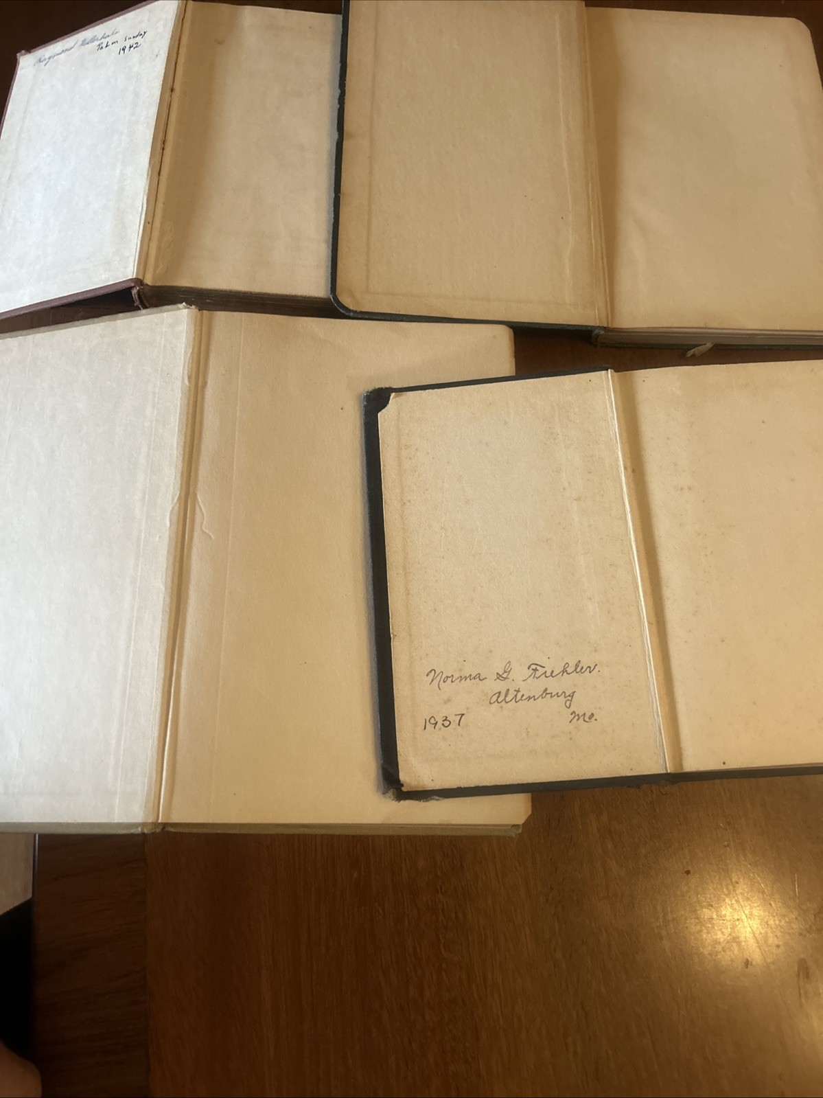 Vintage Lutheran Book Lot English/German Bibles Marin Luther HC/ Leather