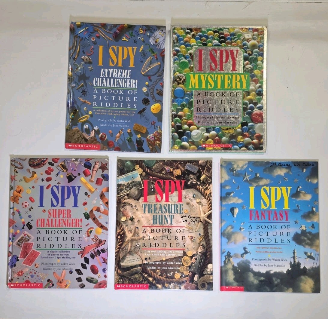 Walter Wick & Jean Marzollo I SPY Scholastic Series Hardcover Book Lot of 5 Used
