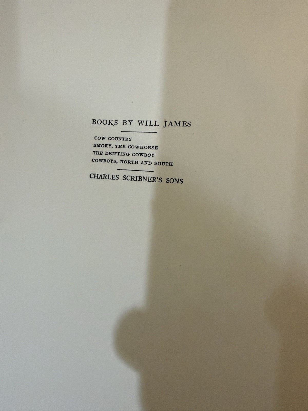 Cow Country by Will James –1927 Charles Scribner’s Sons First Edition Ex Library