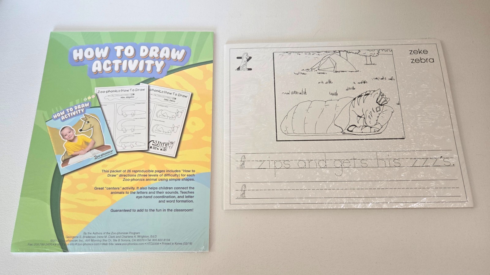 Zoo-Phonics How To Draw Activity + Student Handwriting Worksheets A1 – BOTH NEW