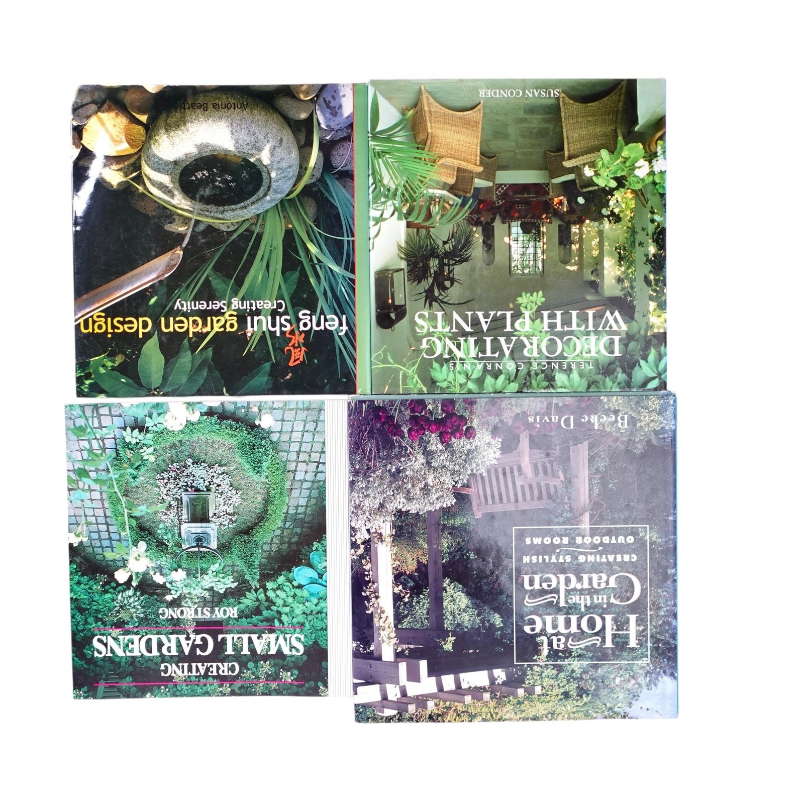 Lot of 4 Garden Design Books Small Gardens Decorating with Plants Feng Shui