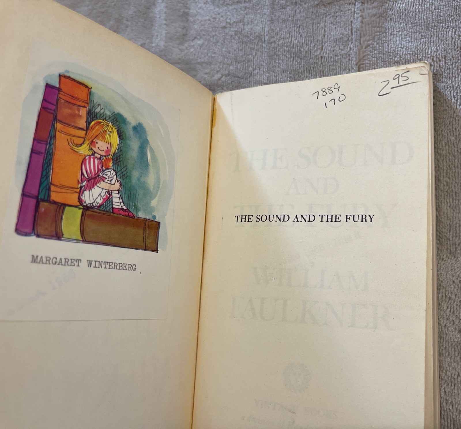 The Sound and the Fury Vintage Paperback 1956 William Faulkner