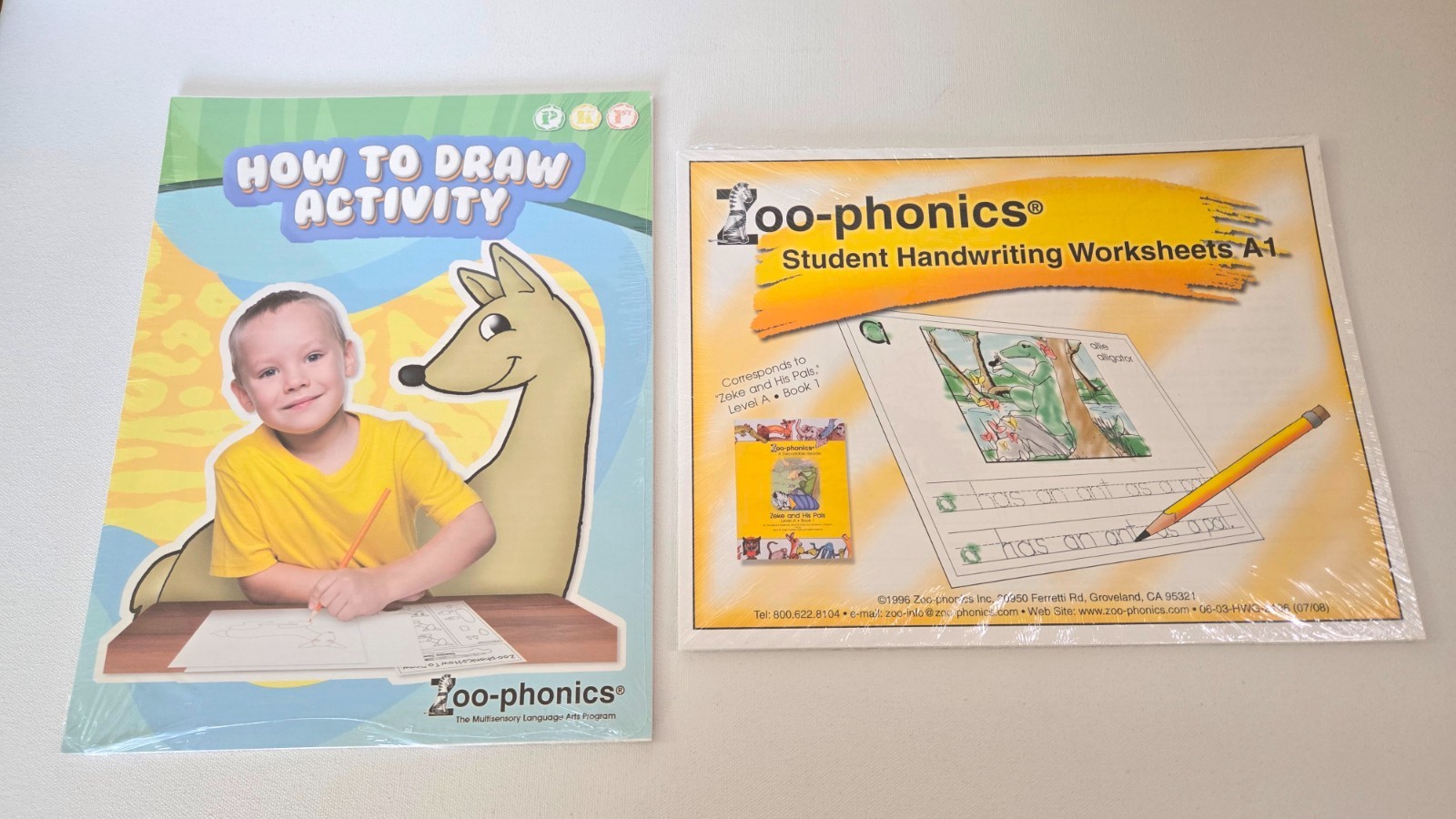 Zoo-Phonics How To Draw Activity + Student Handwriting Worksheets A1 – BOTH NEW
