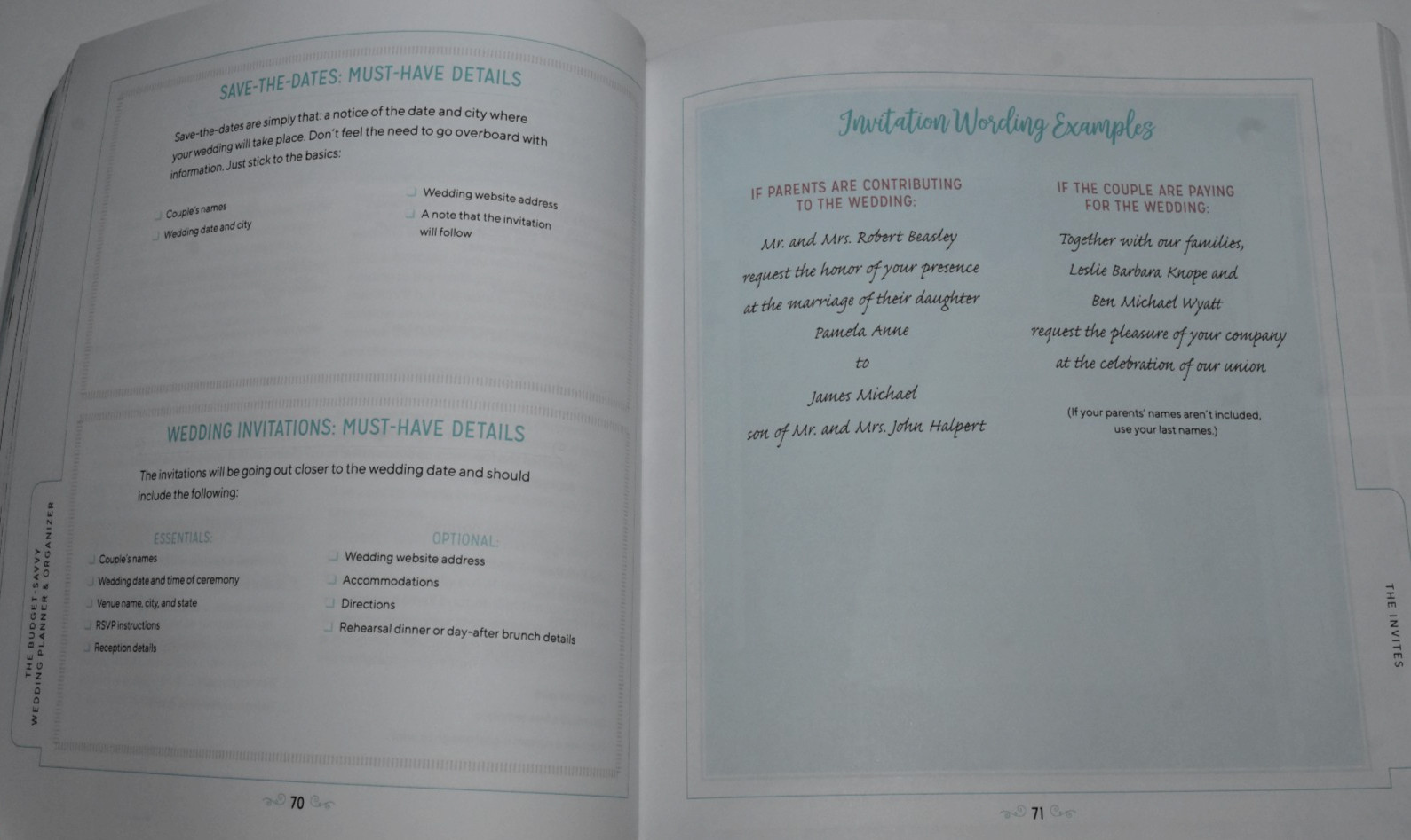 “The Budget Savvy WEDDING PLANNER & ORGANIZER,” Paperback, 198 Pages New (c)2018