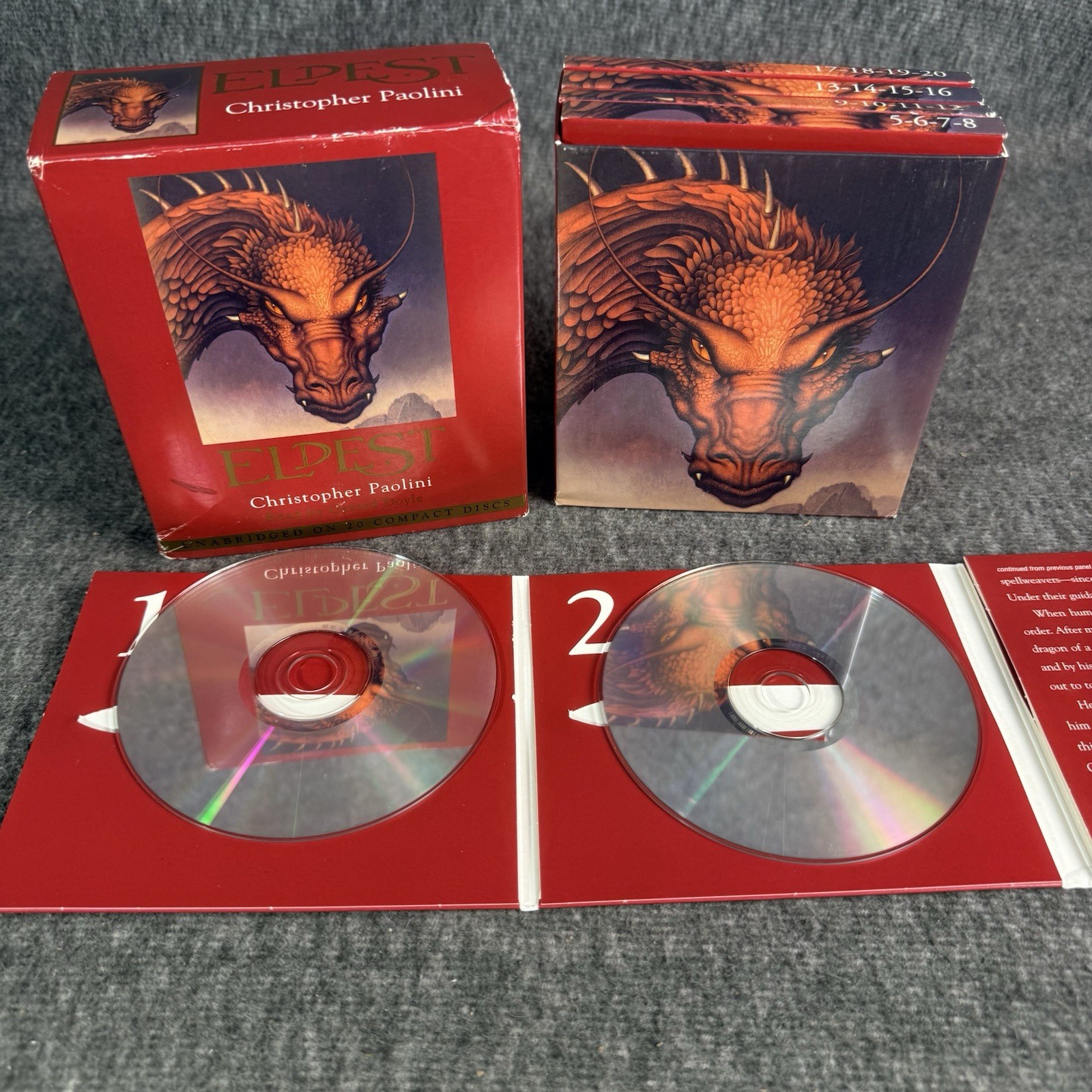 Christopher Paolini Inheritance Cycle HC Set 4 Books + Eldest Audiobook 20 CDs