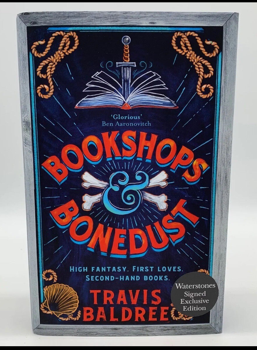 Waterstones Exclusive Bookshops & Bonedust Travis Baldree Signed Stenciled Edges
