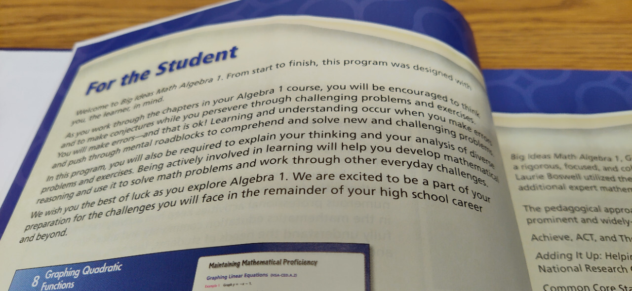 BIG IDEAS MATH Algebra 1 Ser.: Larson Big Ideas Algebra 1 2015 by Ron Larson…