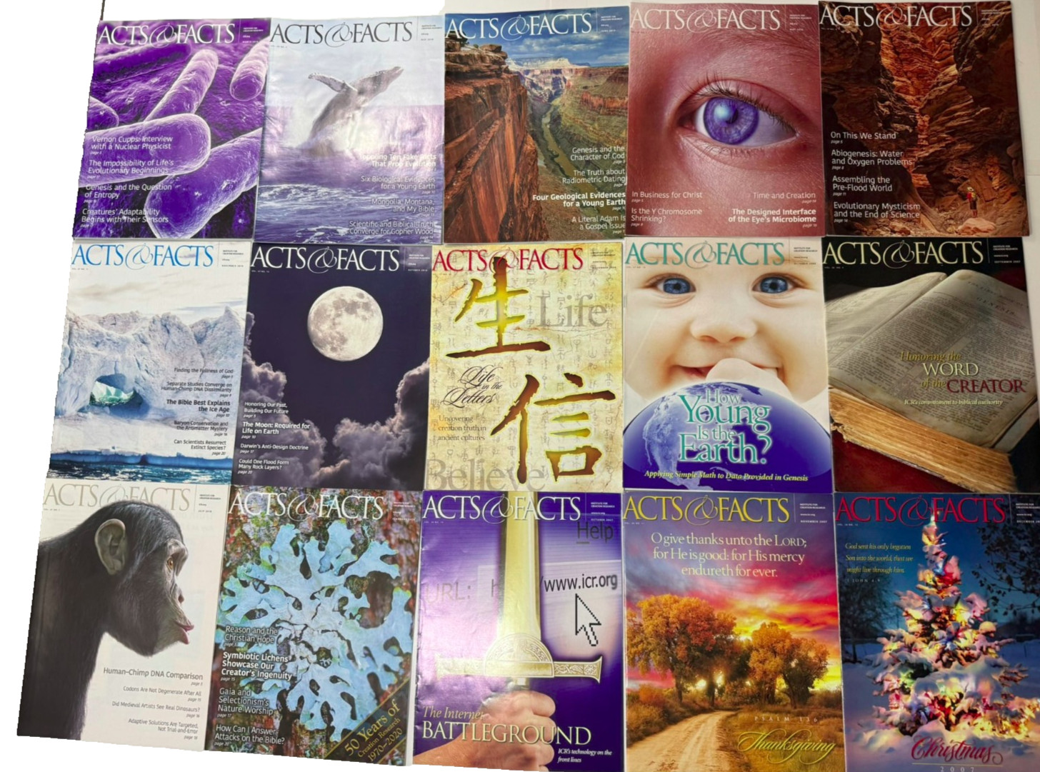 Lot of 15 Acts & Facts Magazine Issues Homeschooling Educational 00s 2010s etc