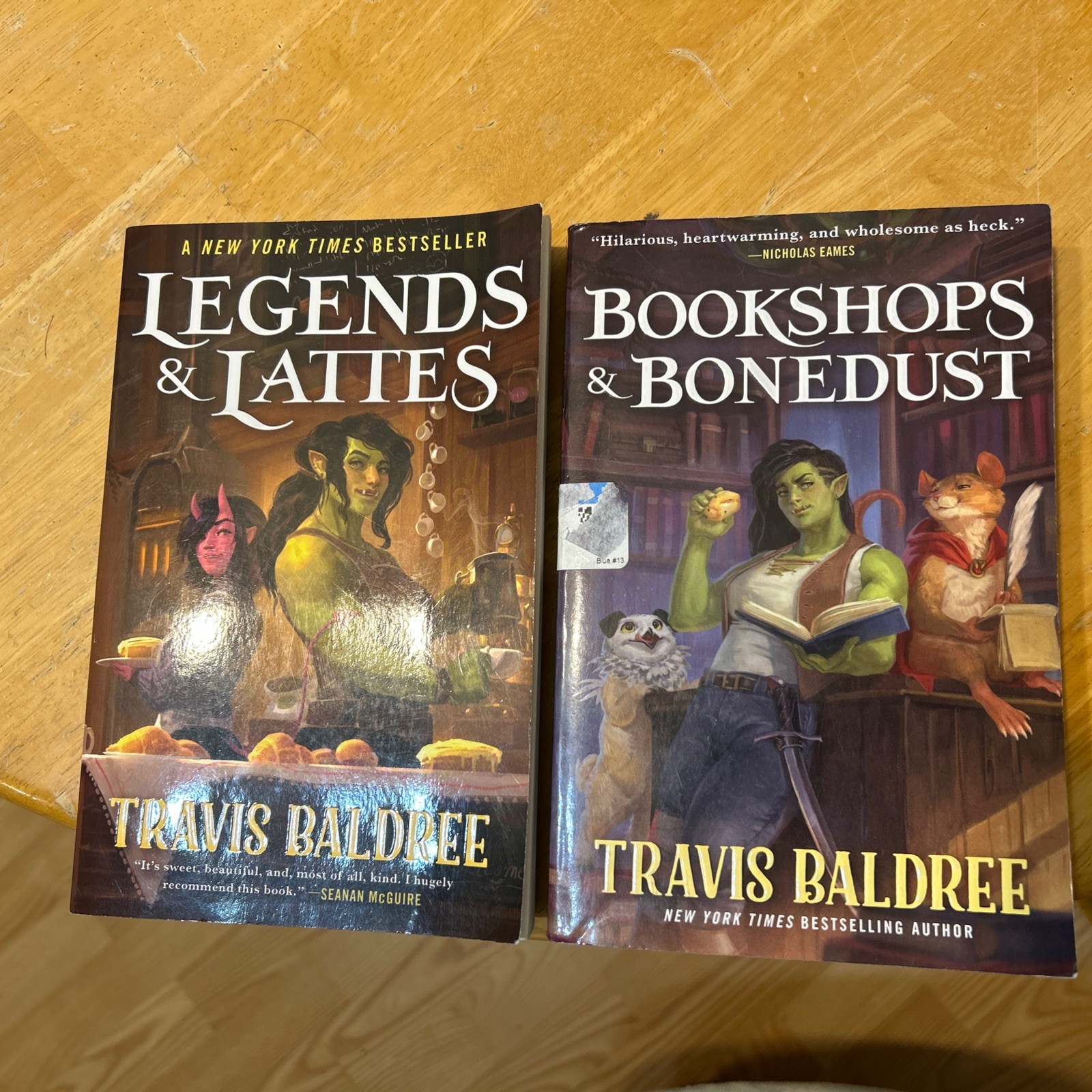 Lot of 2 Books by Travis Baldree Bookshops & Bonedust Legends & Lattes Paperback