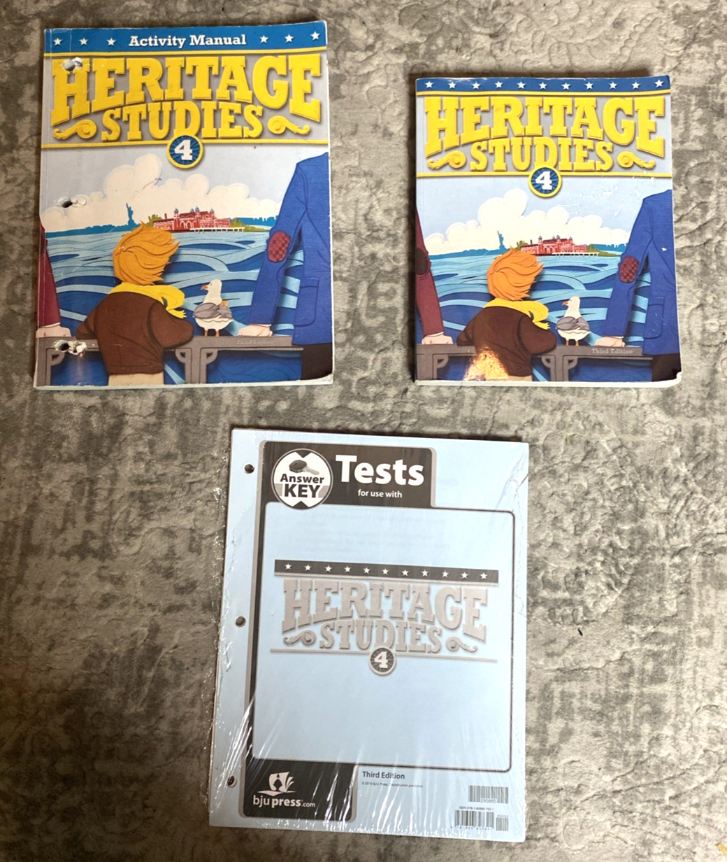 BJU Press 4th Grade Curriculum Lot Teacher Student Books Math Science Bible