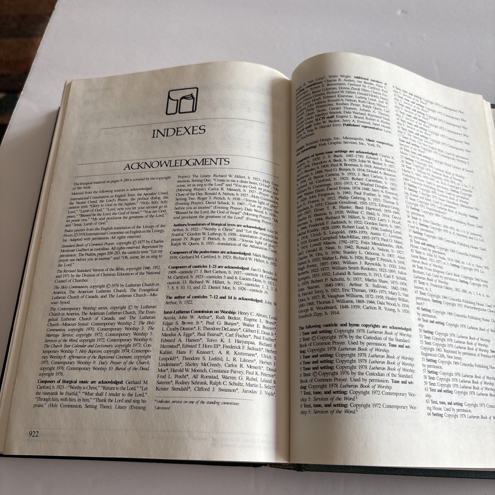 Lutheran Book of Worship 1978 Second printing Hymnal 960 Pages Hardcover