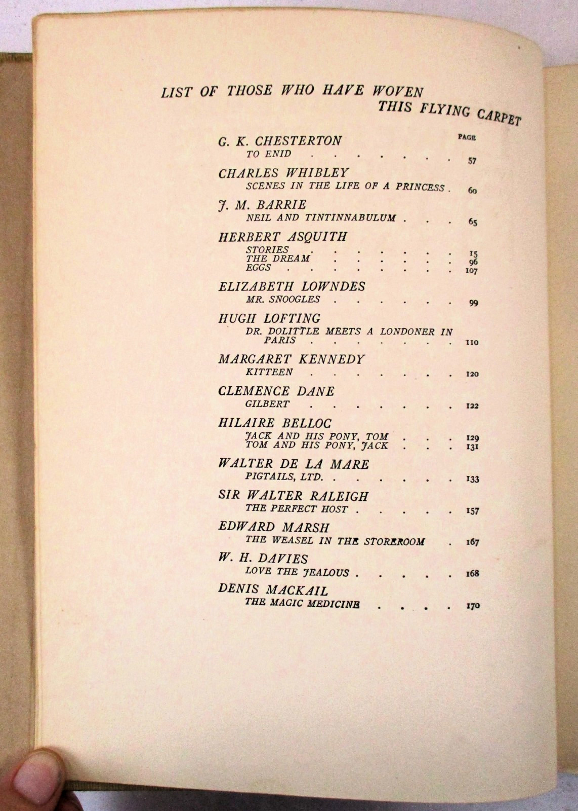 “The Flying Carpet” Cynthia Asquith 1925 Illustrated HC Charles Scribner’s Sons