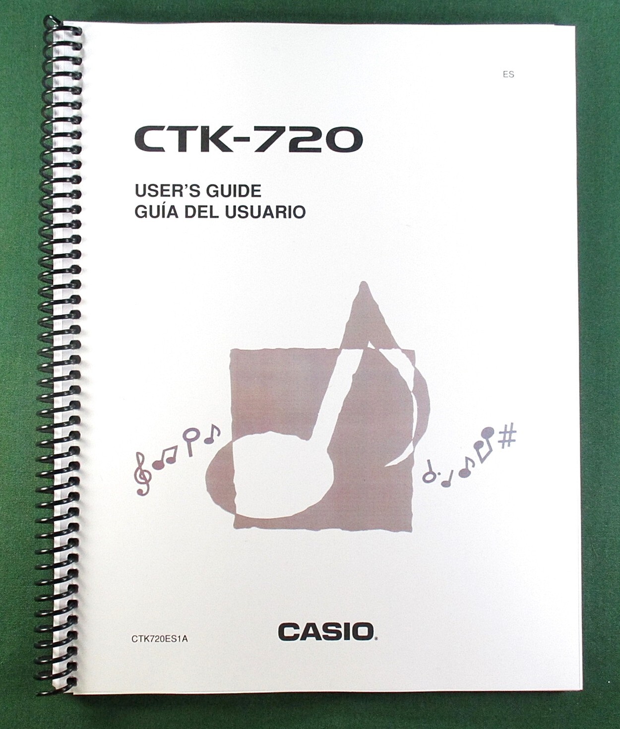 Casio CTK-720 Instruction Manual: 48 Pages Coil Bound & Protective Covers!