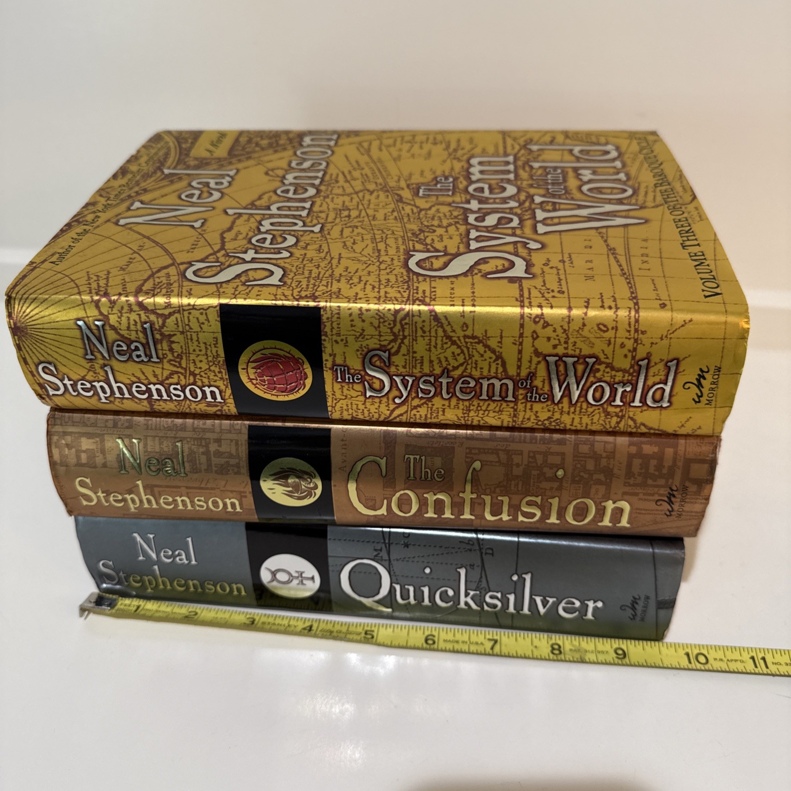 Lot of 3 The Baroque Cycle Series Neal Stephenson HCDJ 1st Edition 1st Print