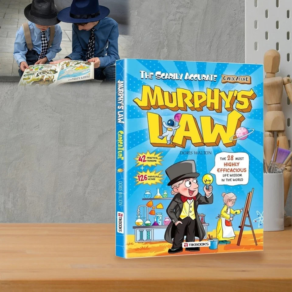 Murphy’s Law Illustrated Book 128 Pages Paperback Fun Learning Kids Gift USA…