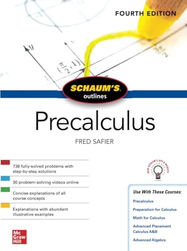 Schaum’s Outline of Precalculus, Fourt…, SAFIER, Fred