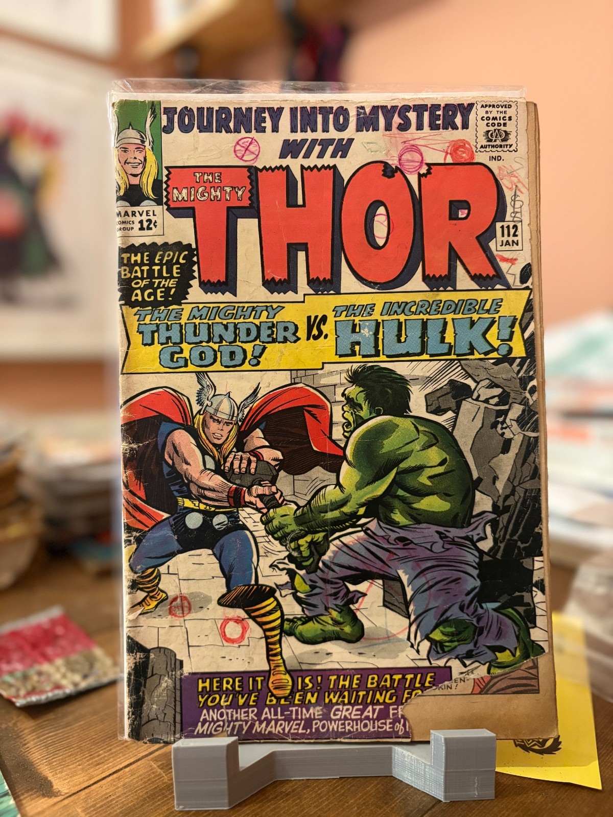 Journey into Mystery #112 – 1965 – 🔑1st Thor vs Hulk. 1st Laufey, Ice Giant🔑