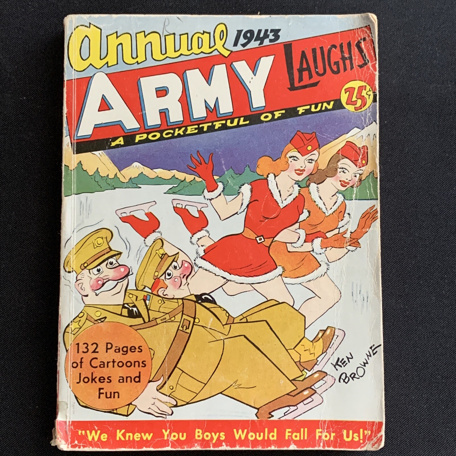 Army Laughs 1943 Annual Rare Original World War 2 Humor Art 132 Pages