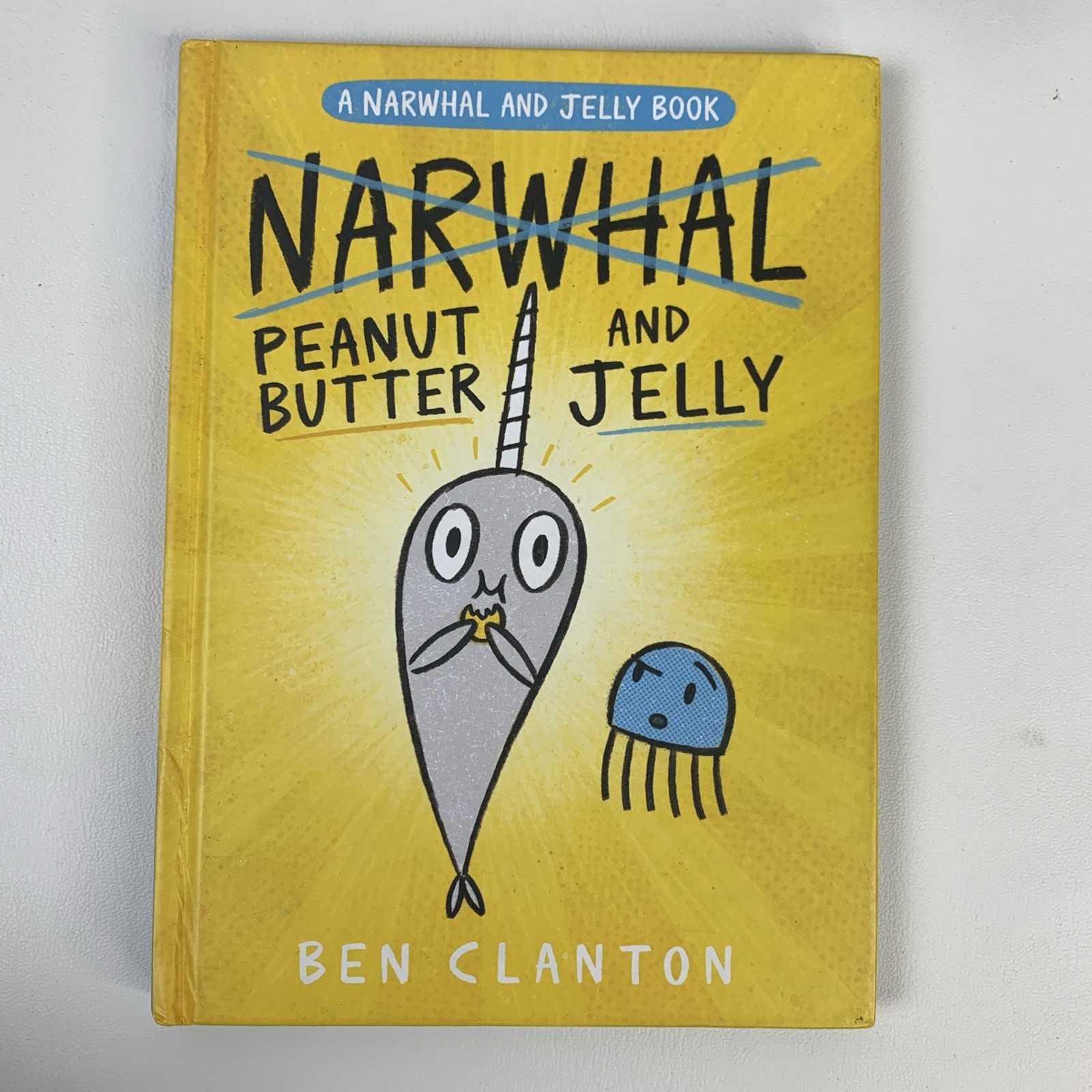Narwhal and Jelly Books with Plush Narwhal Lot of 3 Hardback by Ben Clanton