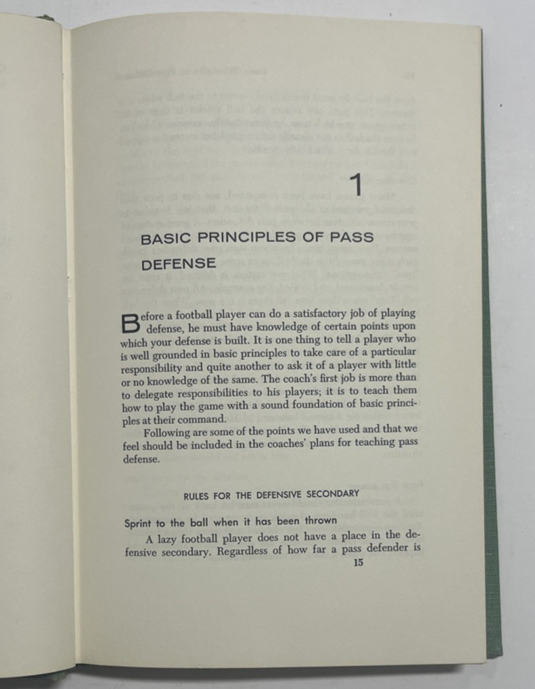 Scarce Football Coach’s Guide to Secondary Defenses 1964 Hughes 1st Ed HC DJ