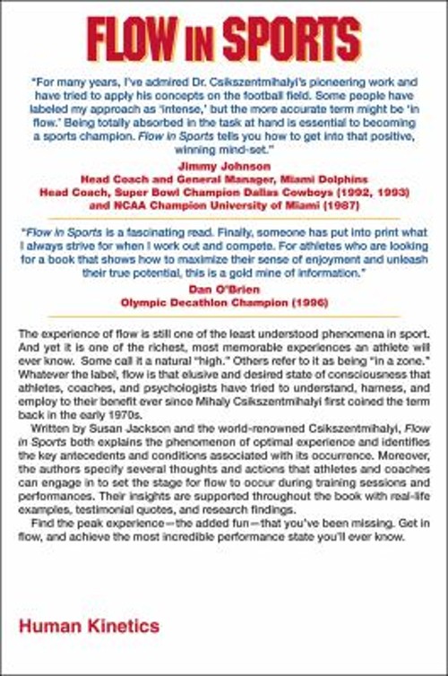 Flow in Sports Paperback Susan, Csikszentmihalyi, Mihaly Jackson