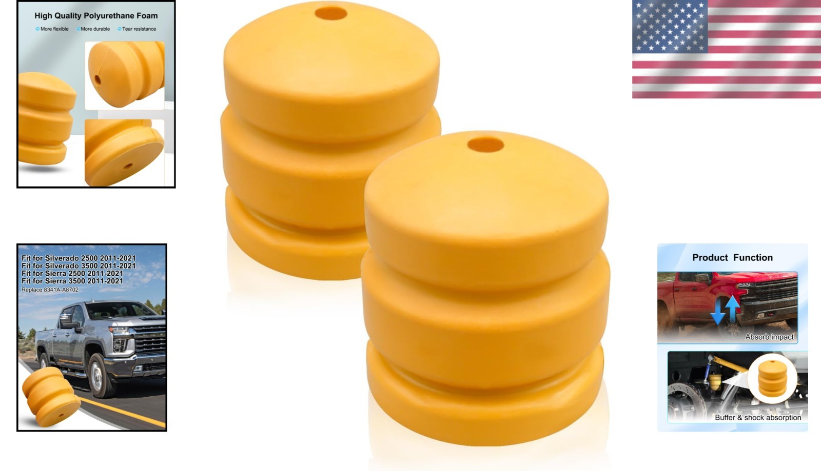Front Bump Stop for Chevy Silverado/Sierra 2500 3500 (2011-2021)
