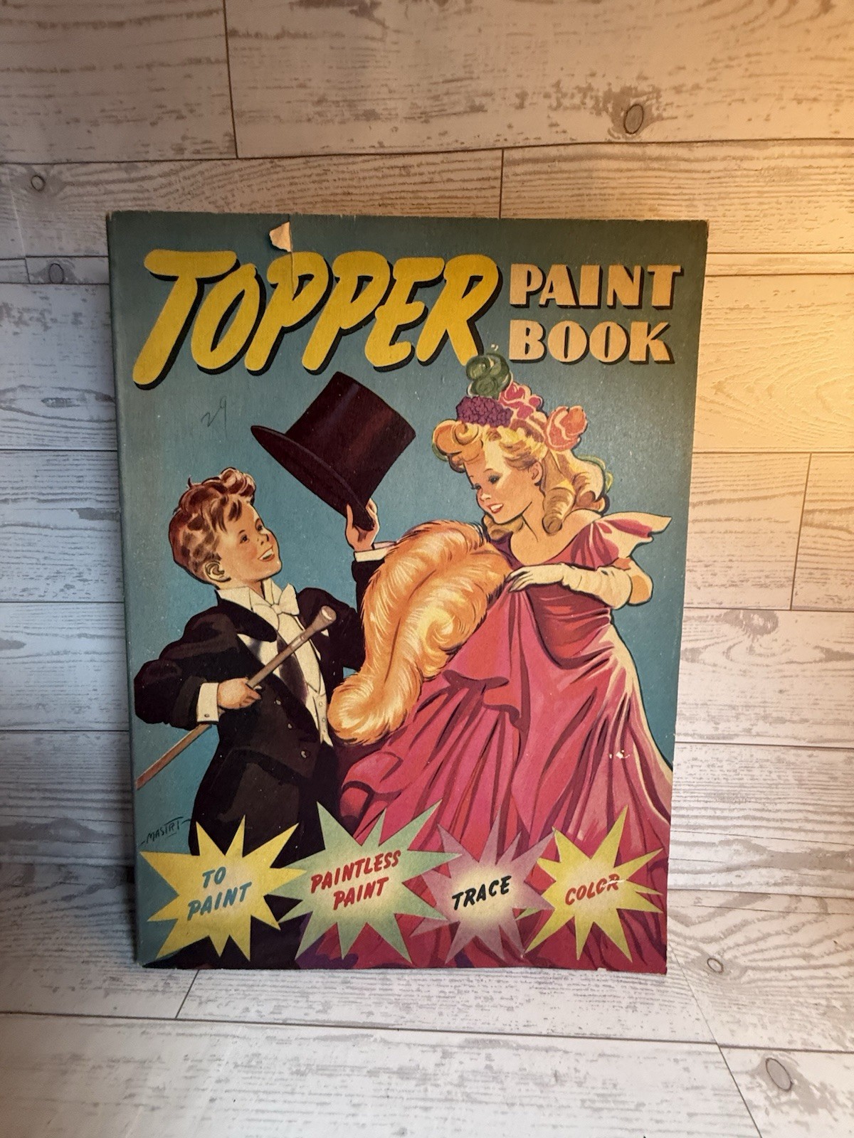 Topper Paint Book. Whitman Publishing. 1942. Children’s Coloring Book. Unused