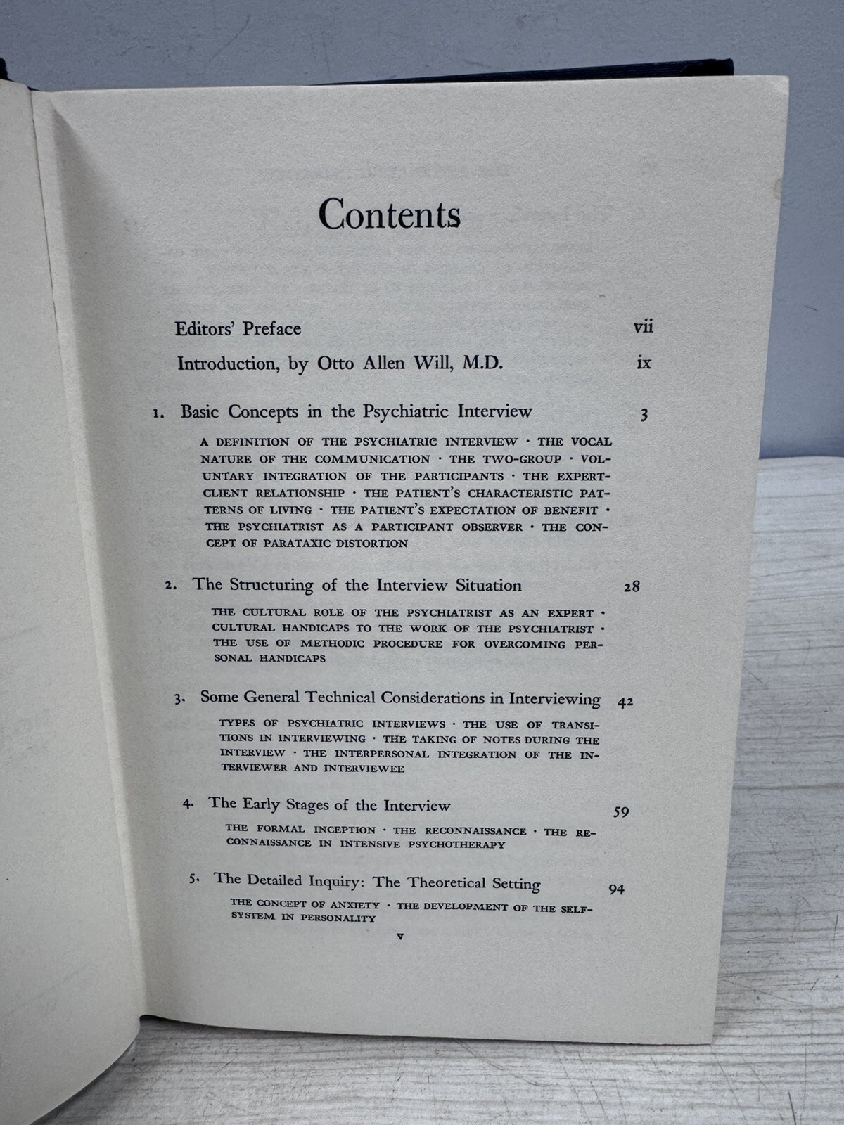 The Psychiatric Interview – Harry Stack Sullivan – 1954 First Edition