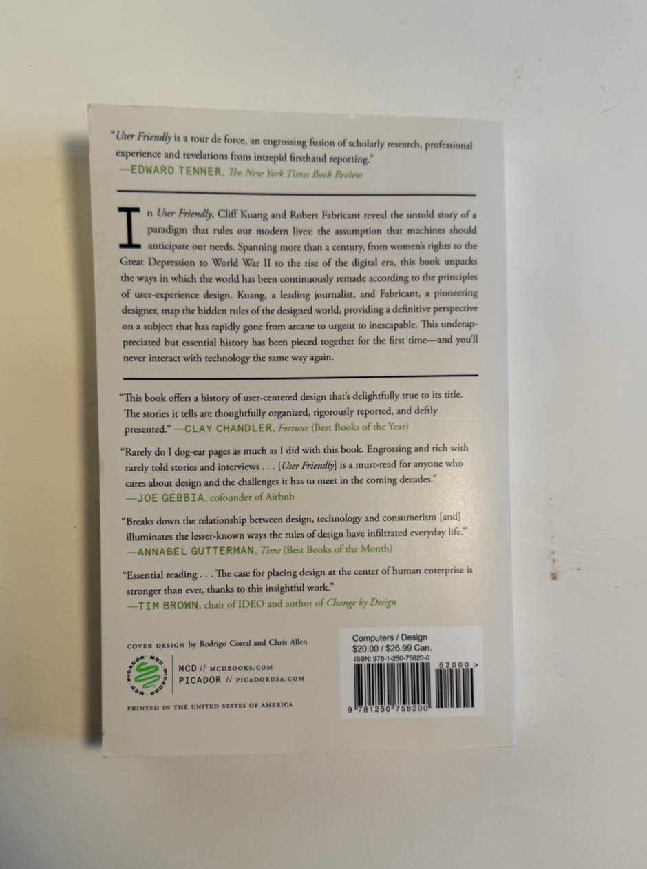 User Friendly by Kuang & Fabricant, Paperback, Picador, User Interfaces, Design
