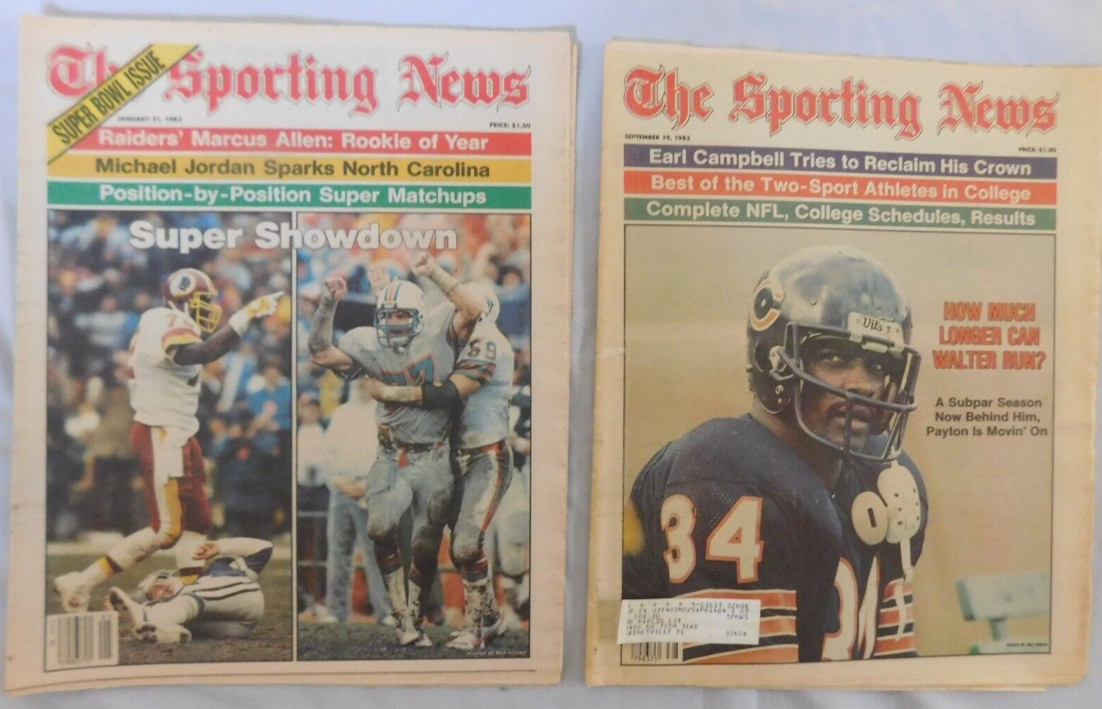 1983 Sporting News Football Pick one