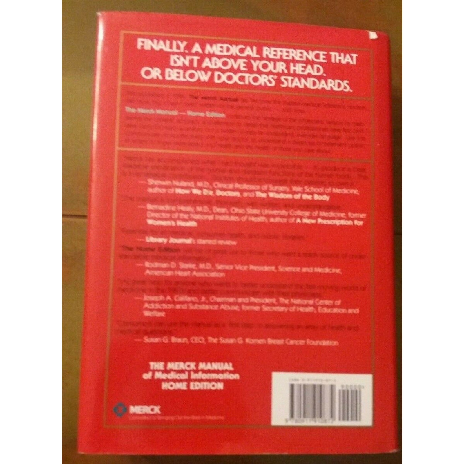 The Merck Manual of Medical Information Home Edition ISBN: 0911910875