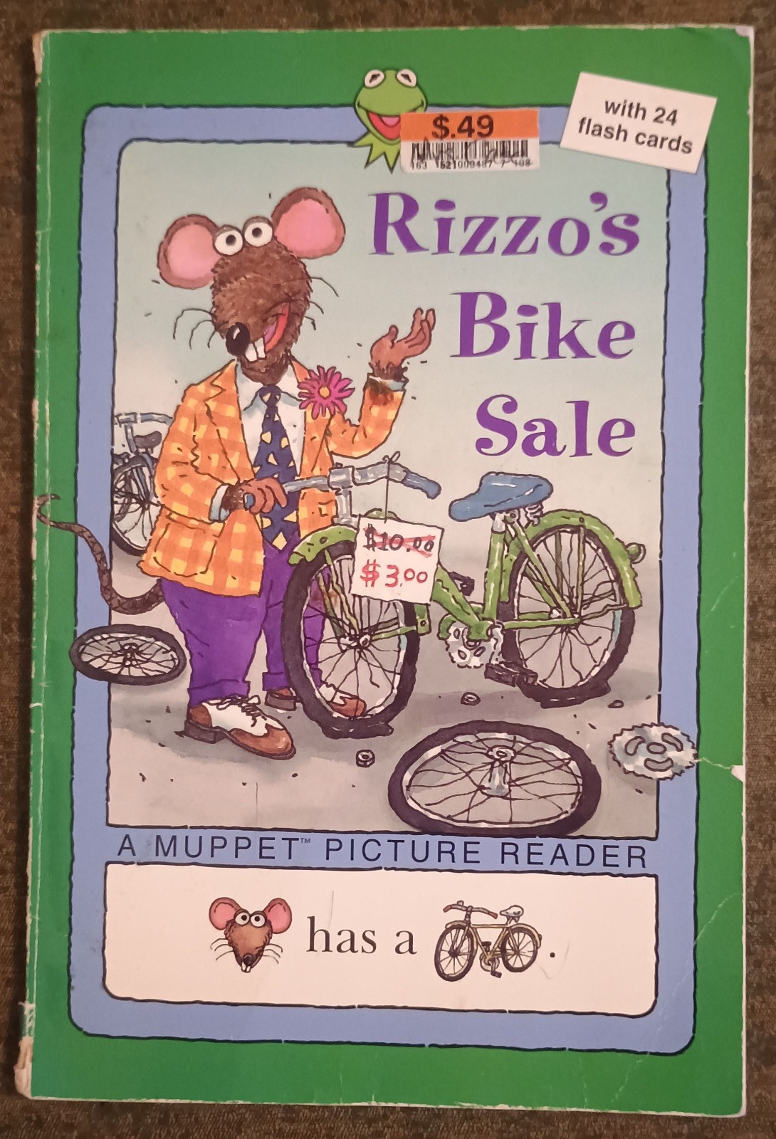 Muppets : Rizzo’s Bike Sale by Alison Inches – paperback book – WITH flash cards