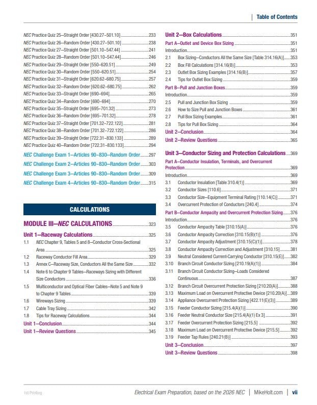 2026 Mike Holt Electrical Exam Preparation Textbook with Answer Key