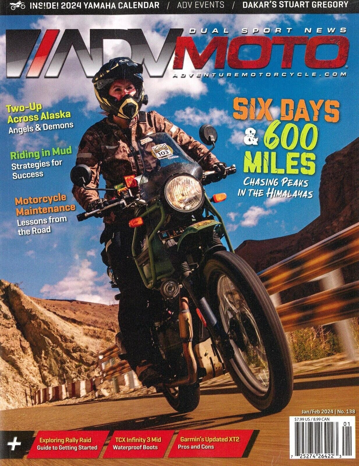 ADV MOTO Adventure Motorcycle Magazine #138 JAN/FEB 2024 | SIX DAYS & 600 MILES